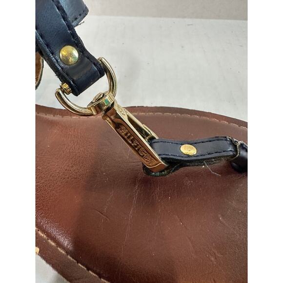 Tommy Hilfiger Size 7.5 Navy Blue Strap Lenita Thong Flat Sandals Summer Vacay - Picture 4 of 8